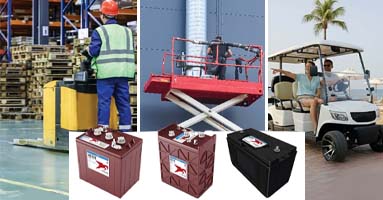 Flooded Lead Acid Batteries for golfcart, floor cleaning machines, material handling equipment and aerial work platform