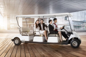 golfcar-at-commercial-complex